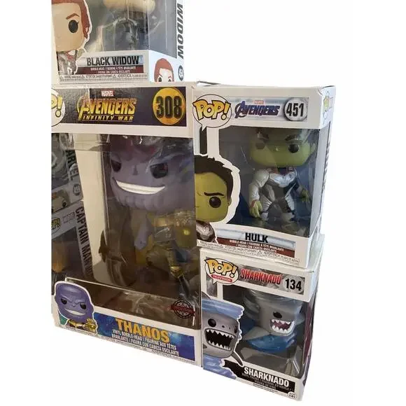funko pop Lot Of 6 Diferent Pops allBrand New, Thanos,Hulk And Others